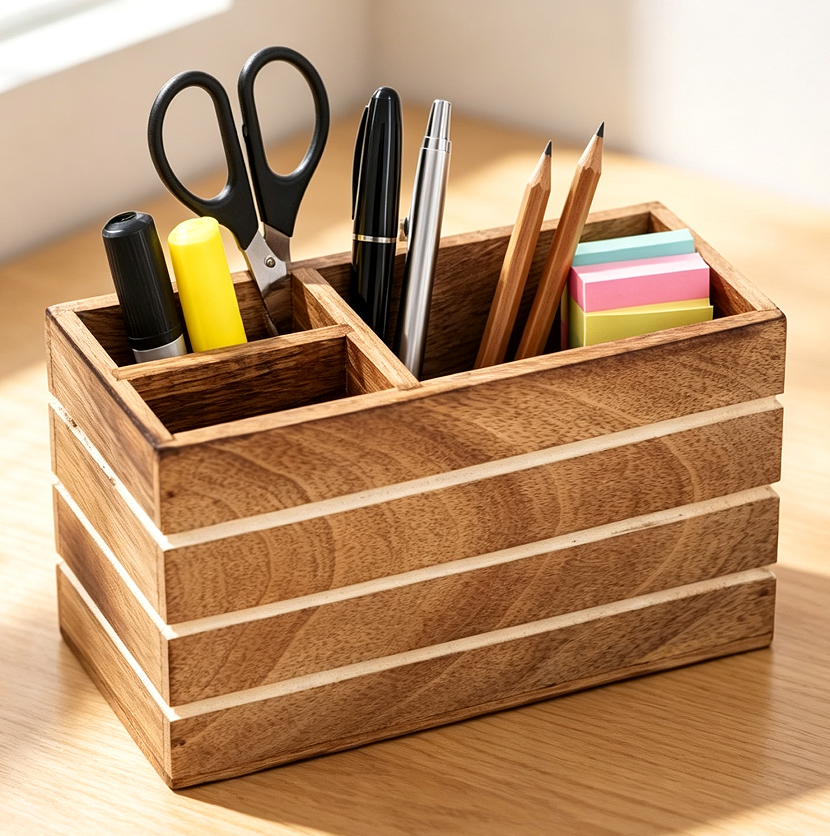 11 Striped Mango 3-Compartment Storage Caddy - Image 1