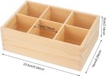 Rustic Pine 6-Compartment Desk Tidy - Image 2