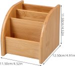 Wooden Lacquered Multi-Compartment Pencil Caddy - Image 2