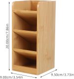 Lacquered Wood Multi-Compartment Office Caddy - Image 2