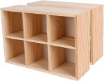 Two Wooden Multi-Compartment Art Caddies