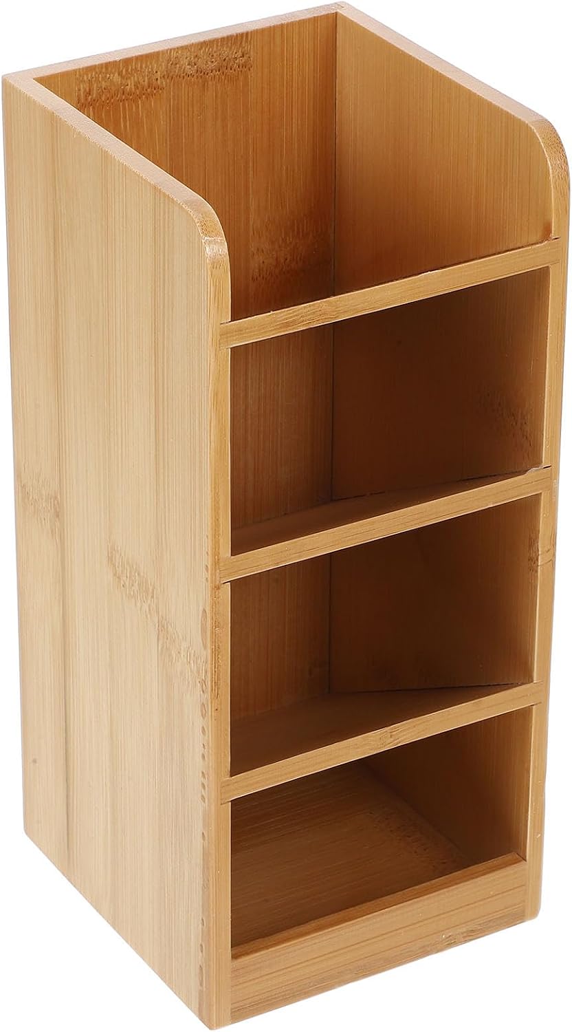 61dld7vFoRL._AC_SL1500_.jpg Lacquered Wood Multi-Compartment Pen Box - Image 1