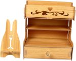 Wooden Large Multi-Compartment Display Stand