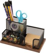 Antique Wood Mesh 3-Compartment Tidy - Image 2