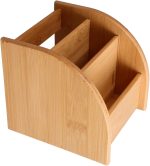 Wooden Lacquered Multi-Compartment Pencil Caddy