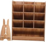Cherry Wood Grid Compartment Pen Box