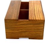 Rosewood 2-Square Compartment Desk Tidy - Image 2