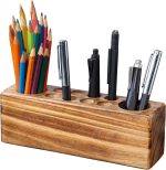 Solid Wood Vintage Finish Desk Cup