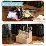 Compact Bamboo 3-Compartment Pencil Holder - Image 2